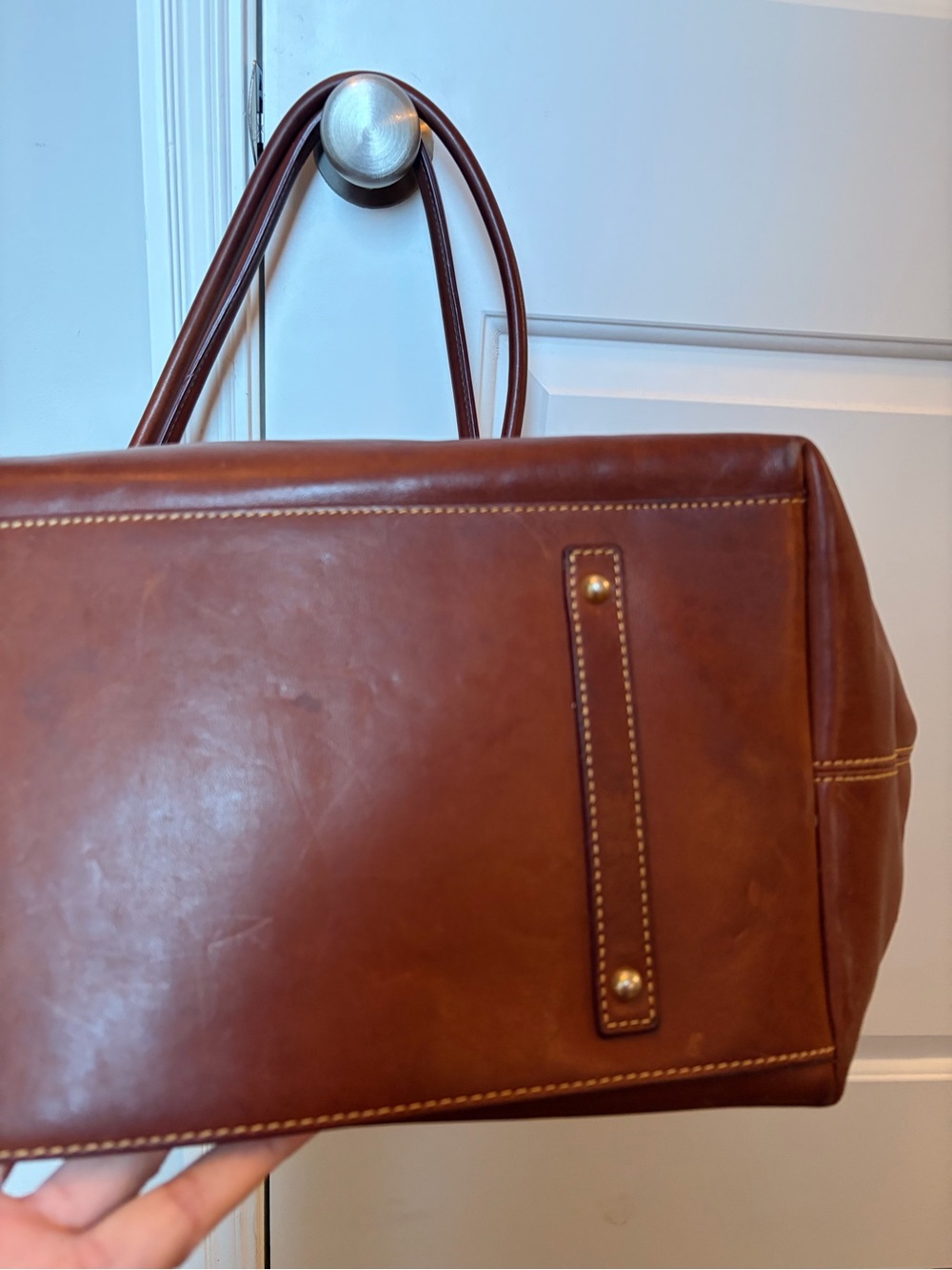 Dooney & Bourke Large Florentine Russel Tote in Chestnut - Picture 11 of 15